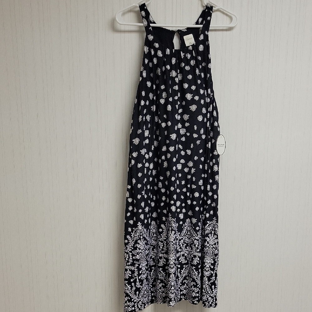 Soma Black & White Sleeveless Bra Dress, Women's XXL. New Grandma summer comfy